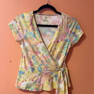 Women's Multicolor Wrap Top